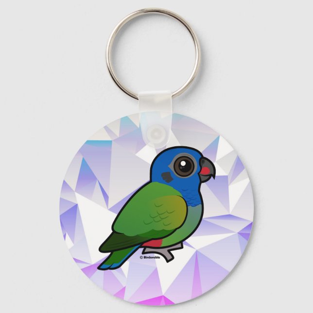 Birdorable Blue-headed Parrot Keychain (Front)