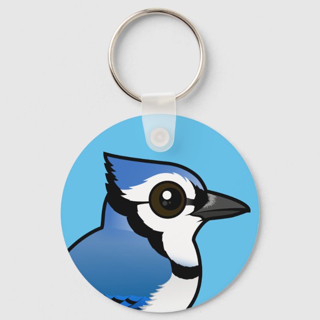 Birdorable Blue Jay Keychain (Front)