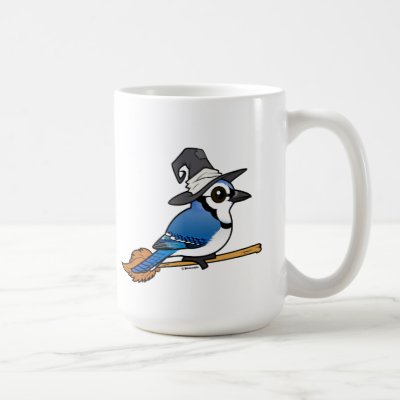 Birdorable Blue Jay Witch Halloween Coffee Mug