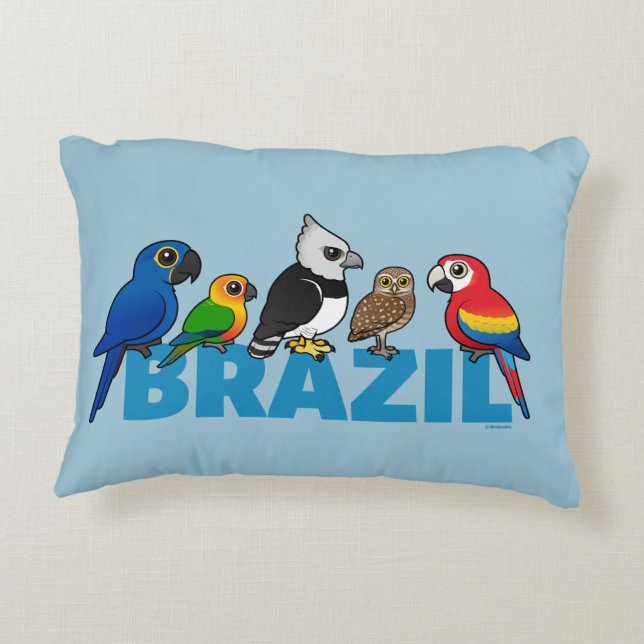 Birdorable Brazil Accent Pillow (Back)
