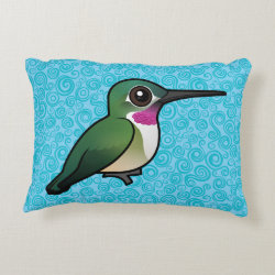 Broad-tailed Hummingbird Brushed Polyester Accent Pillow