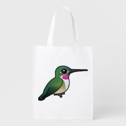 Broad-tailed Hummingbird Reusable Grocery Bag