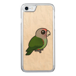 Brown-necked Parrot Carved Apple iPhone 7 Wood Case