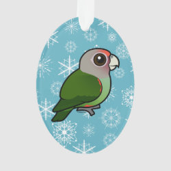 Brown-necked Parrot Oval Acrylic Ornament
