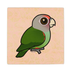 Brown-necked Parrot 4 Inch Wooden Coaster