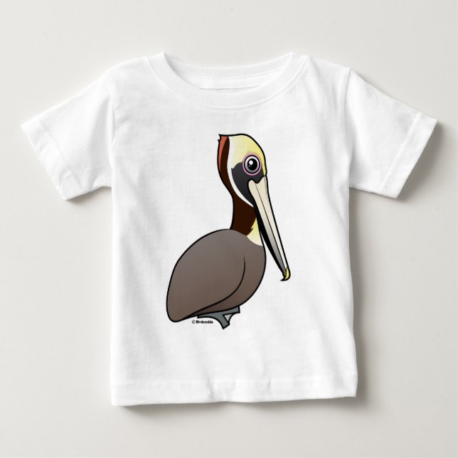Birdorable Brown Pelican Baby T-Shirt (Front)