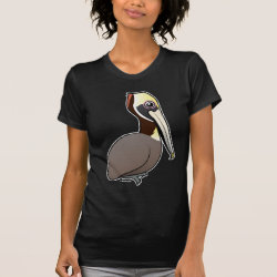 Birdorable Brown Pelican Women's American Apparel Fine Jersey Short Sleeve T-Shirt