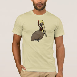 Birdorable Brown Pelican Men's Basic American Apparel T-Shirt