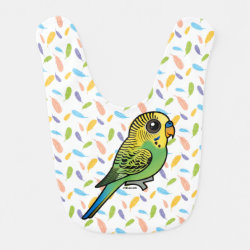 Customizable Green Budgie Baby Bib