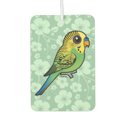 Customizable Green Budgie Portrait Rectangle Air Freshener