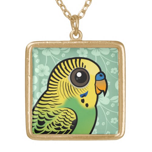 Birdorable Budgerigar Gold Plated Necklace