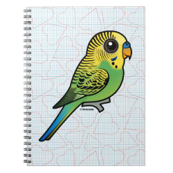 Customizable Green Budgie Photo Notebook (6.5