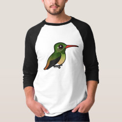 Buff-bellied Hummingbird Men's Basic 3/4 Sleeve Raglan T-Shirt