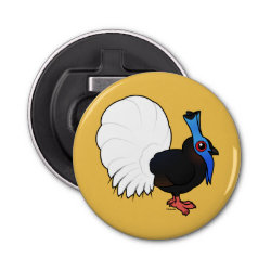 Bulwer's Pheasant Button Bottle Opener