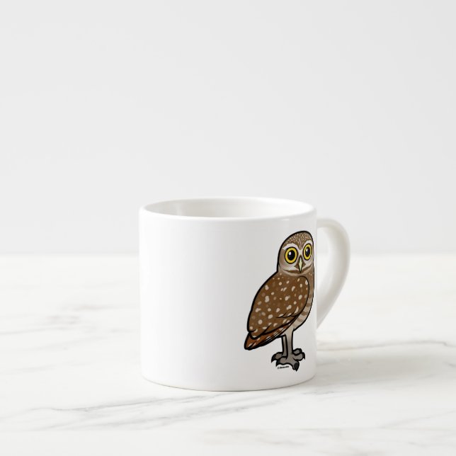Birdorable Burrowing Owl Espresso Cup (Front Right)