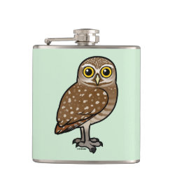 Birdorable Burrowing Owl Vinyl Wrapped Flask, 6 oz.