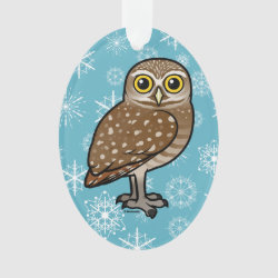 Birdorable Burrowing Owl Oval Acrylic Ornament