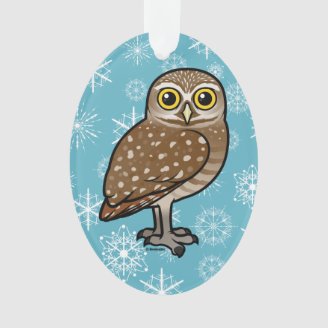 Birdorable Burrowing Owl Oval Acrylic Ornament