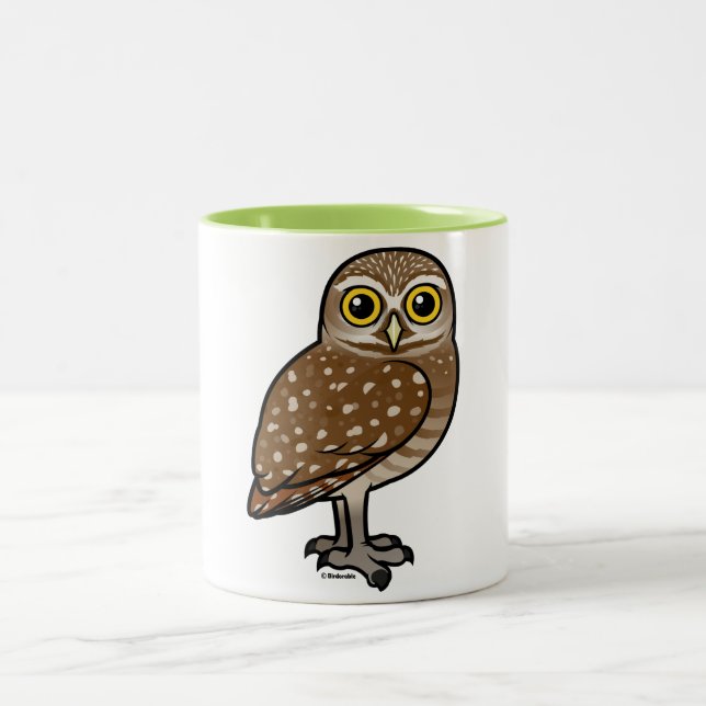 Birdorable Burrowing Owl Two-Tone Coffee Mug (Center)