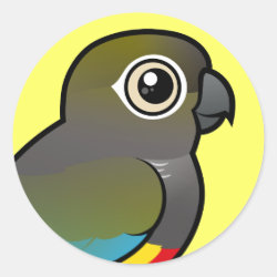 Birdorable Burrowing Parakeet Round Sticker