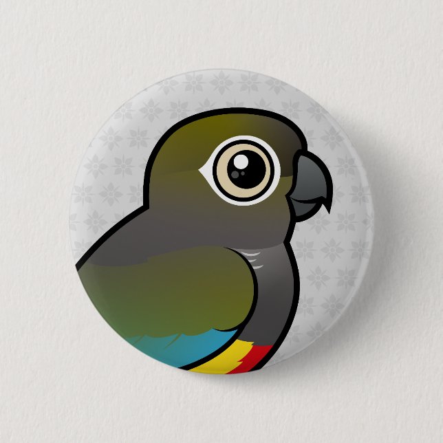 Birdorable Burrowing Parakeet Pinback Button (Front)