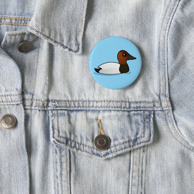 Birdorable Canvasback Button (In Situ)