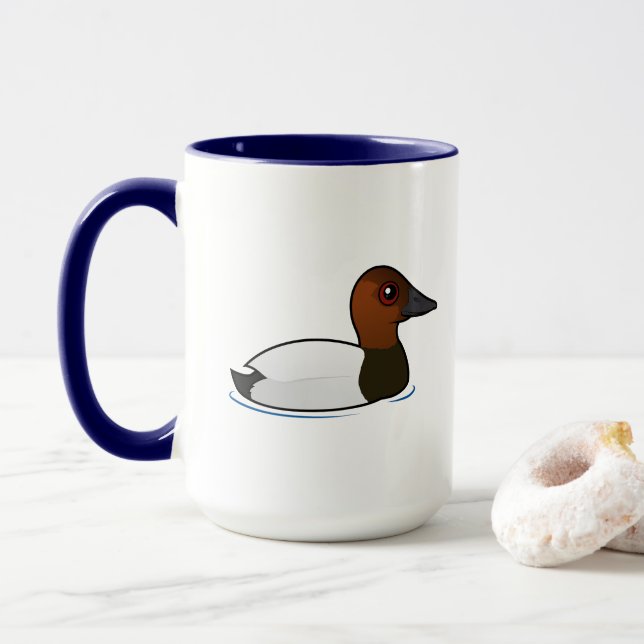 Birdorable Canvasback Mug (With Donut)