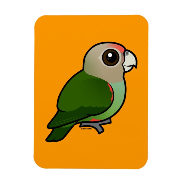 Birdorable Cape Parrot Square Sticker | Cute Bird Gifts