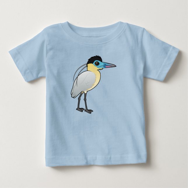 Birdorable Capped Heron Baby T-Shirt (Front)