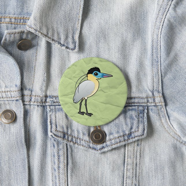 Birdorable Capped Heron Button (In Situ)