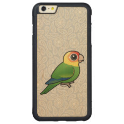 Birdorable Carolina Parakeet Carved iPhone 6 Plus Slim Wood Case