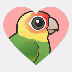Birdorable Carolina Parakeet Heart Sticker