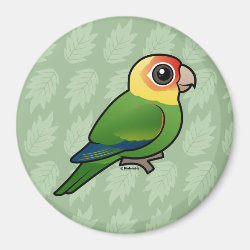 Birdorable Carolina Parakeet Round Magnet