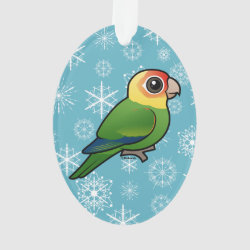Birdorable Carolina Parakeet Oval Acrylic Ornament