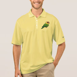 Birdorable Carolina Parakeet Men's Nike Dri-FIT Pique Polo Shirt