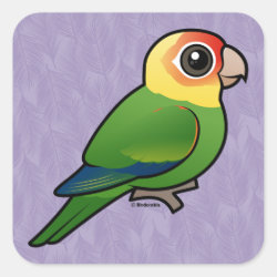 Birdorable Carolina Parakeet Square Sticker