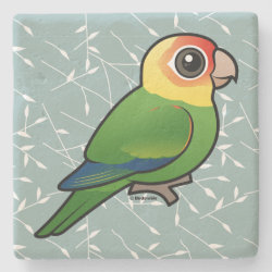 Birdorable Carolina Parakeet Limestone Coaster