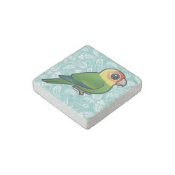 Birdorable Carolina Parakeet Primed Marble Stone Magnet