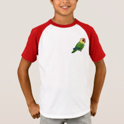 Birdorable Carolina Parakeet Kids' Short Sleeve Raglan T-Shirt