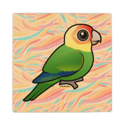 Birdorable Carolina Parakeet 4 Inch Wooden Coaster