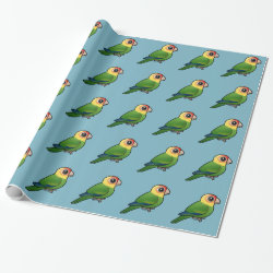 Birdorable Carolina Parakeet Glossy Wrapping Paper (6 foot roll)