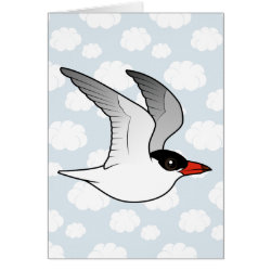 Caspian Tern in flight Greeting Card