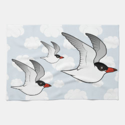 Caspian Tern in flight Kitchen Towel 16