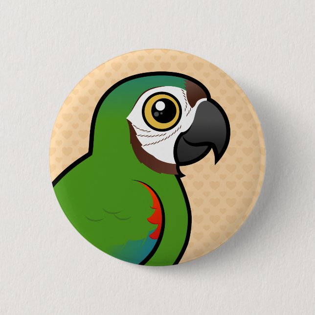 Birdorable Chestnut-fronted Macaw Button (Front)