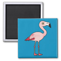 Chilean Flamingo Square Magnet