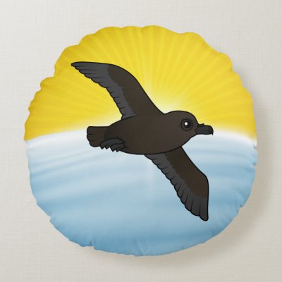 Birdorable Christmas Shearwater flight Round Pillow