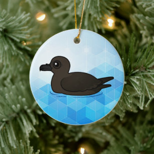 Birdorable Christmas Shearwater swim Ceramic Ornament