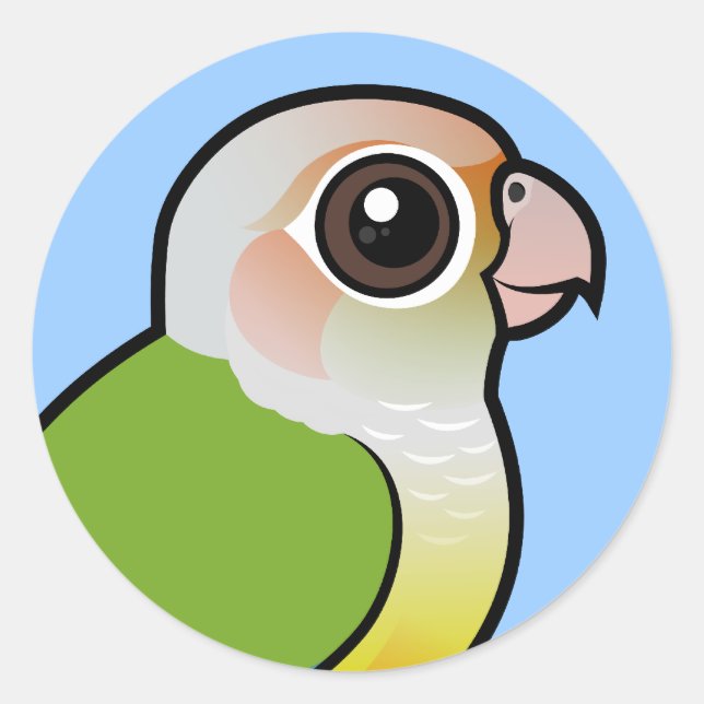 Birdorable Cinnamon Green-cheeked Conure Classic Round Sticker (Front)