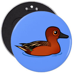 Cinnamon Teal Round Button