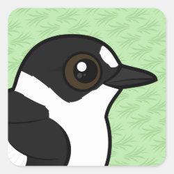 Collared Flycatcher Square Sticker